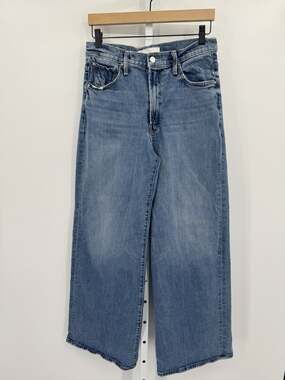 MOTHER THE DITCHER ROLLER ZIP SKIMP MUSIC IS THE MEDIUM BAGGY WIDE LEG JEANS 29